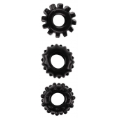 Набор из 3 черных эрекционных колец SET OF 3 COCKRINGS - Dream Toys - в Новороссийске купить с доставкой