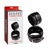 Черные оковы Classic Ankle Cuffs - Chisa - купить с доставкой в Новороссийске