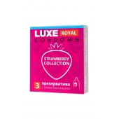 Презервативы с ароматом клубники LUXE Royal Strawberry Collection - 3 шт. - Luxe - купить с доставкой в Новороссийске