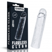 Прозрачная насадка-удлинитель Flawless Clear Penis Sleeve Add 1 - 15,5 см. - Lovetoy - в Новороссийске купить с доставкой