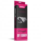 Серебристая плетка Struggle My Flogger с черной ручкой - 45 см. - Lovetoy - купить с доставкой в Новороссийске