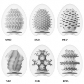 Набор из 6 мастурбаторов Tenga EGG IV с различным рельефом - Tenga - в Новороссийске купить с доставкой