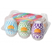 Набор из 6 мастурбаторов Tenga EGG IV с различным рельефом - Tenga - в Новороссийске купить с доставкой