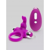 Лиловое виброкольцо с пультом ДУ Remote Control Cock Ring - Happy Rabbit - в Новороссийске купить с доставкой