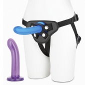 Страпон унисекс Beginners Strap-On с 2 насадками - 15 и 13 см. - Lux Fetish - купить с доставкой в Новороссийске