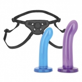 Страпон унисекс Beginners Strap-On с 2 насадками - 15 и 13 см. - Lux Fetish - купить с доставкой в Новороссийске