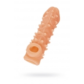 Телесная закрытая насадка с пупырышками Cock Sleeve Size M - 15,6 см. - KOKOS - в Новороссийске купить с доставкой