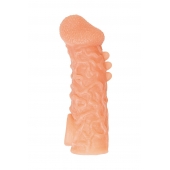 Телесная закрытая насадка с шершавой головкой Cock Sleeve Size M - 15,6 см. - KOKOS - в Новороссийске купить с доставкой