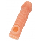 Телесная закрытая насадка с шершавой головкой Cock Sleeve Size M - 15,6 см. - KOKOS - в Новороссийске купить с доставкой