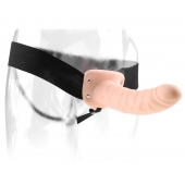 Полый страпон 8  Hollow Strap-On телесного цвета - 19 см. - Pipedream - купить с доставкой в Новороссийске
