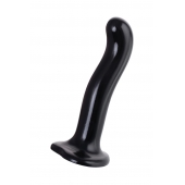 Черный стимулятор для пар P G-Spot Dildo Size M - 18 см. - Strap-on-me - в Новороссийске купить с доставкой