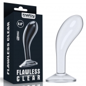 Прозрачный стимулятор простаты Flawless Clear Prostate Plug - 15 см. - Lovetoy - в Новороссийске купить с доставкой