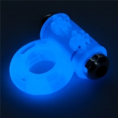 Голубое, светящееся в темноте эрекционное виброкольцо Lumino Play Vibrating Penis Ring - Lovetoy - в Новороссийске купить с доставкой