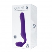 Фиолетовый безремневой страпон Queens L - Adrien Lastic - купить с доставкой в Новороссийске