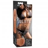 Мастурбатор-вагина цвета карамели Julieta с вибрацией - Blush Novelties - в Новороссийске купить с доставкой