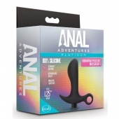 Черный анальный вибратор Silicone Vibrating Prostate Massager 01 - 10,8 см. - Blush Novelties - в Новороссийске купить с доставкой