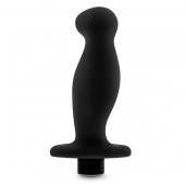 Черный анальный вибромассажёр Silicone Vibrating Prostate Massager 02 - 10,8 см. - Blush Novelties - в Новороссийске купить с доставкой