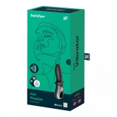Черный анальный вибратор Hot Passion с функцией нагрева - Satisfyer - в Новороссийске купить с доставкой