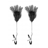 Зажимы для сосков с черными перьями Sweet Caress Feather Nipple Clumps - Sweet Caress - купить с доставкой в Новороссийске
