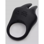 Черное эрекционное виброкольцо Sensation Rechargeable Vibrating Rabbit Love Ring - Fifty Shades of Grey - в Новороссийске купить с доставкой