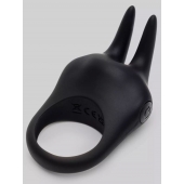 Черное эрекционное виброкольцо Sensation Rechargeable Vibrating Rabbit Love Ring - Fifty Shades of Grey - в Новороссийске купить с доставкой