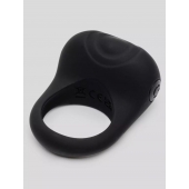 Черное эрекционное виброкольцо Sensation Rechargeable Vibrating Love Ring - Fifty Shades of Grey - в Новороссийске купить с доставкой
