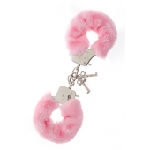 Металлические наручники с розовой меховой опушкой METAL HANDCUFF WITH PLUSH PINK - Dream Toys - купить с доставкой в Новороссийске