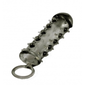 Дымчатая стимулирующая насадка с закрытой головкой SAMURAI PENIS SLEEVE BLACK - 14,5 см. - NMC - в Новороссийске купить с доставкой