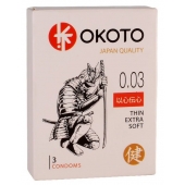 Тонкие презервативы OKOTO Thin Extra Soft - 3 шт. - Sitabella - купить с доставкой в Новороссийске
