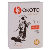 Ультратонкие презервативы OKOTO Ultra Thin - 3 шт. - Sitabella - купить с доставкой в Новороссийске