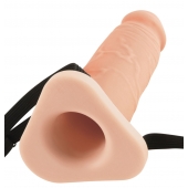 Телесный реалистичный фаллоимитатор с полостью Silicone Hollow Extension - 20 см. - Pipedream - купить с доставкой в Новороссийске