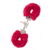 Металлические наручники с красной меховой опушкой METAL HANDCUFF WITH PLUSH RED - Dream Toys - купить с доставкой в Новороссийске