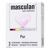 Супертонкие презервативы Masculan Pur - 3 шт. - Masculan - купить с доставкой в Новороссийске