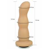 Телесная рельефная насадка Harness - 14,2 см. - LOVETOY (А-Полимер) - купить с доставкой в Новороссийске
