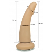 Телесная гладкая насадка Harness - 14,7 см. - LOVETOY (А-Полимер) - купить с доставкой в Новороссийске
