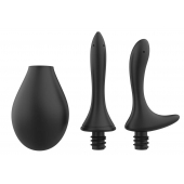 Черный анальный душ Nexus Anal Douche Set с 2 сменными насадками - Nexus Range - купить с доставкой в Новороссийске