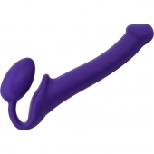 Фиолетовый безремневой страпон Silicone Bendable Strap-On - size M - Strap-on-me - купить с доставкой в Новороссийске