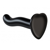 Черный фаллоимитатор-насадка Strap-On-Me P G spot Dildo size S - 16,4 см. - Strap-on-me - купить с доставкой в Новороссийске