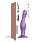 Фиолетовая насадка Strap-On-Me Dildo Plug Curvy size L - Strap-on-me - купить с доставкой в Новороссийске