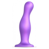 Фиолетовая насадка Strap-On-Me Dildo Plug Curvy size L - Strap-on-me - купить с доставкой в Новороссийске