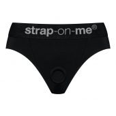 Черные трусики для насадок Heroine Lingerie Harness - size L - Strap-on-me - купить с доставкой в Новороссийске
