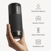 Черный мастурбатор с контролем всасывания Arcwave Pow Stroker - Arcwave - в Новороссийске купить с доставкой