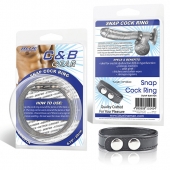 Кольцо на пенис SNAP COCK RING из искусственной кожи на клепках - BlueLine - в Новороссийске купить с доставкой