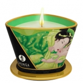 Массажная свеча Exotic Green Tea с ароматом зелёного чая - 170 мл. - Shunga - купить с доставкой в Новороссийске