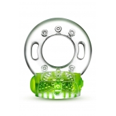 Зеленое эрекционное виброкольцо Arouser Vibrating C-Ring - Blush Novelties - в Новороссийске купить с доставкой