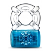 Синее эрекционное виброкольцо Pleaser Rechargeable C-Ring - Blush Novelties - в Новороссийске купить с доставкой