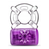 Фиолетовое эрекционное виброкольцо One Night Stand Vibrating C-Ring - Blush Novelties - в Новороссийске купить с доставкой
