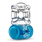 Синее эрекционное виброкольцо One Night Stand Vibrating C-Ring - Blush Novelties - в Новороссийске купить с доставкой