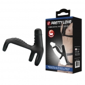 Черная вибронасадка на пенис Vibrating Penis Sling - Baile - в Новороссийске купить с доставкой