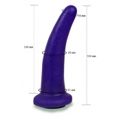 Фиолетовая гладкая изогнутая насадка-плаг - 13,3 см. - LOVETOY (А-Полимер) - купить с доставкой в Новороссийске
